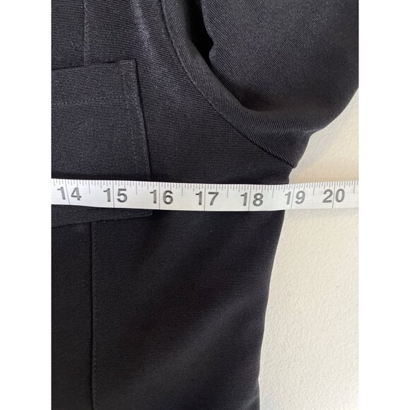 Chicos Black Stretch Zip Jacket Medium Blazer Style Work Casual - Picture 11 of 11